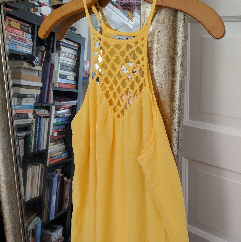 *SALE*! NWT Naked Zebra Yellow Blouse